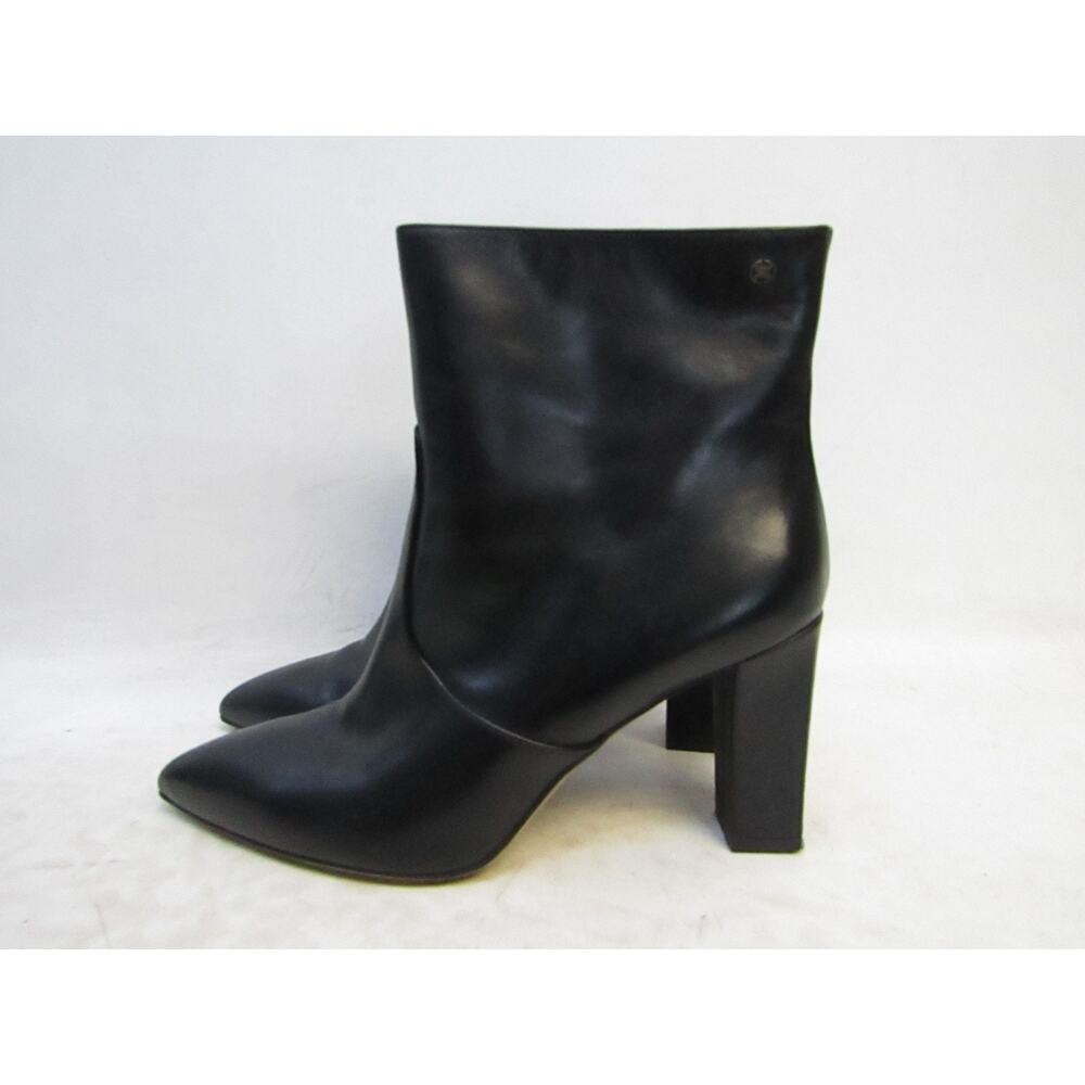 Capezzani Womens Size 40 EUR Black Leather Pull On Ankle Boots